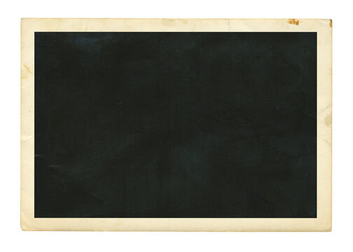 Vintage empty photo picture texture isolated. Aged and yellowed photo.
