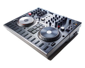 Dj controller isolated on transparent background