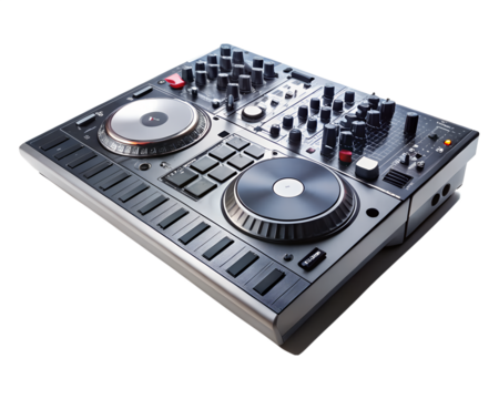 Dj controller isolated on transparent background