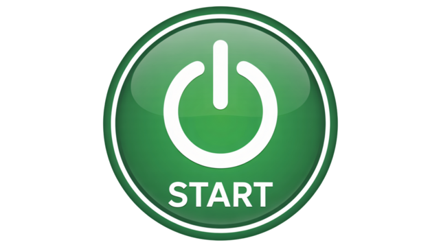 Start your engines with this cool green button design!