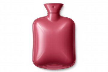 Hot water bottle providing warmth and comfort on transparent background, perfect for cold winter days