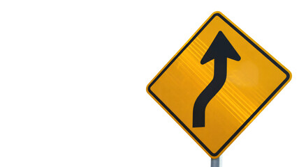 Prepare for winding road ahead with curve warning road sign