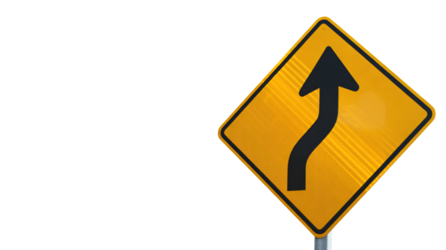 Prepare for winding road ahead with curve warning road sign
