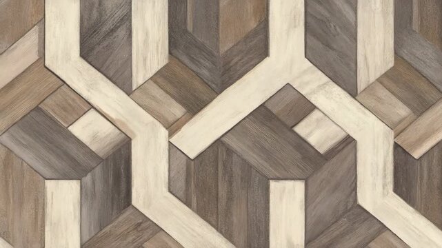 Elegant Geometric Pattern Design in Earth Tone Colors for Interiors