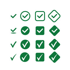 20+ tickmark green icon set