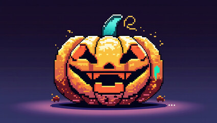 halloween pumpkin on a dark background