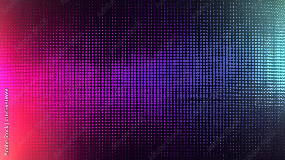 Aufkleber a vibrant gradient of pink purple and blue over a pattern of small circles creating an abstract desi