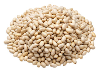 Fototapeta premium Great northern beans seeds isolated on white background png