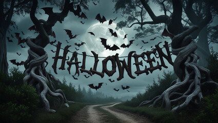 spooky halloween background