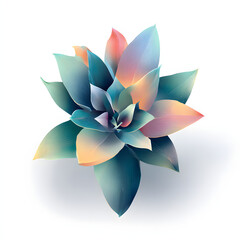 Fototapeta premium Modern Isometric Plant 3D Illustration on the White Background