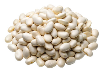 Lima beans (butter beans) seeds isolated on white background png