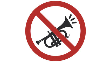 No noise allowed signal for quiet zones and peaceful spaces