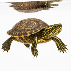 Obraz premium Fresh water turtle under the water