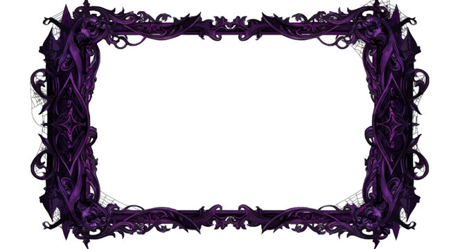 Gothic frame dark fantasy ornate border with bats and stars halloween decoration creepy elegant high quality professional