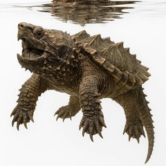 Fototapeta premium Fresh water turtle under the water