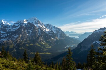 Explore scenic mountain landscape views and hiking trails in nature photography background wallpaper image