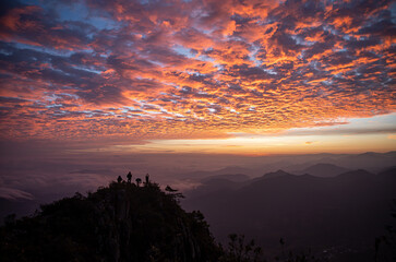 sunrise over the mountains - Zempoala, Puebla