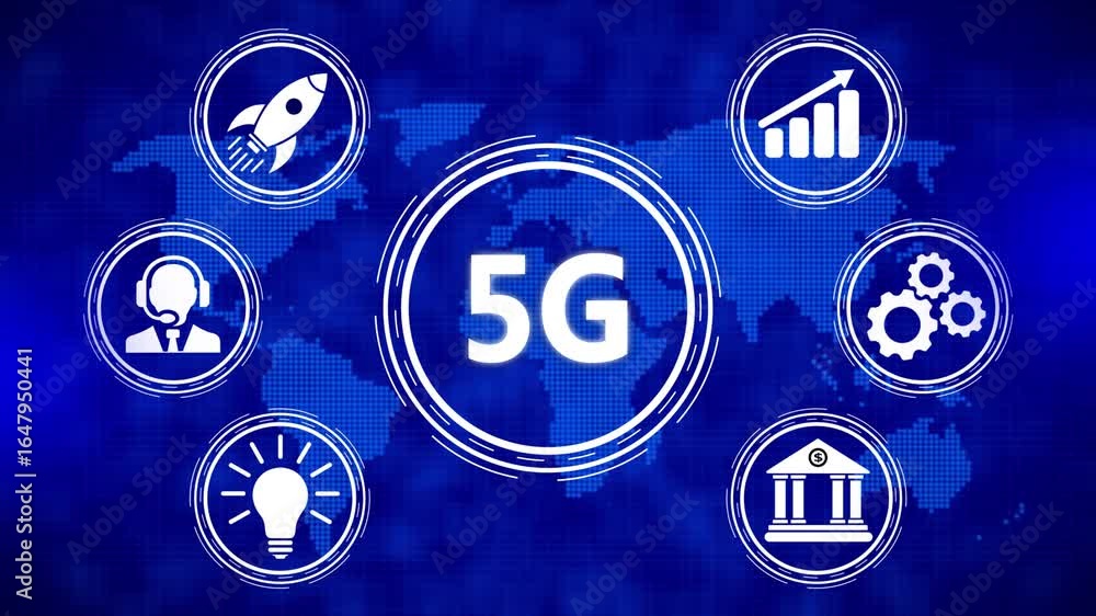 Poster the concept of 5g network, high-speed mobile internet, new generation networks. business, modern tec