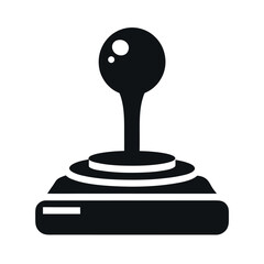 Joystick Black Silhouette Vector Icon