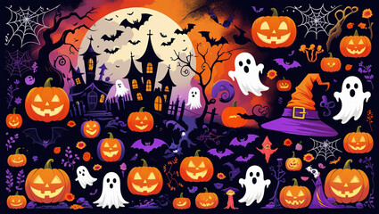 halloween seamless background