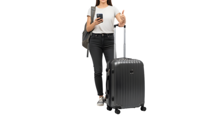 businesswoman with suitcase