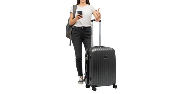 businesswoman with suitcase