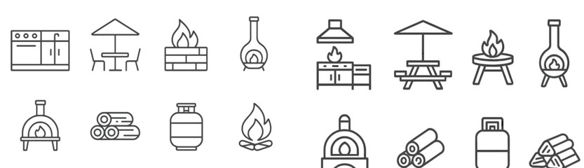 Various outdoor heating options for comfort and gatherings at gardens or patios during cool evenings