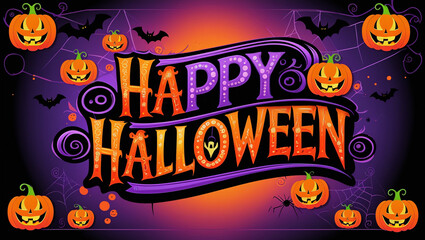 halloween background with pumpkin