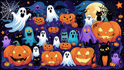 halloween seamless background