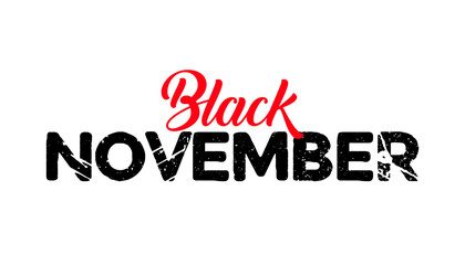 Black november sale banner post design vector.