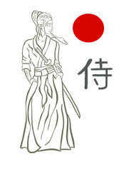  Illustration of a Japanese kendo girl