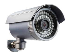 Security camera isolated on transparent background