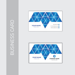  Modern abstract blue background business card design.