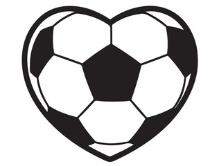 Fototapeta premium HEART SHAPE SOCCER BALL SILHOUETTE