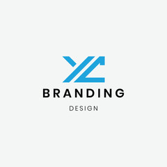 Branding identity letter "YC" creative logo design