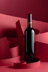 Bottle of red wine.