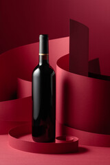Bottle of red wine.
