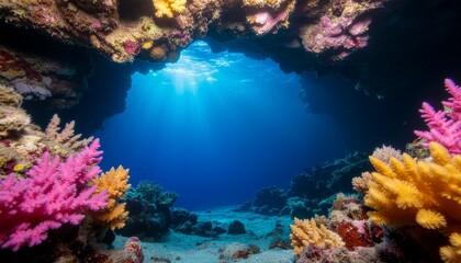 Fototapeta premium Luminous Underwater Cave