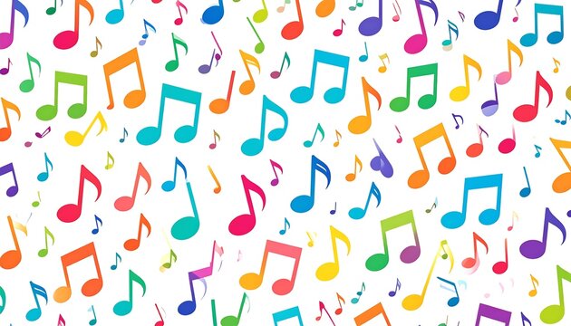 Colorful musical notes pattern (1)