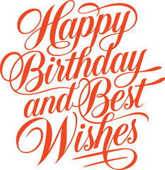 Birthday Words Typography T-Shirt Design