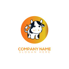 03.eps cow vector logo design 