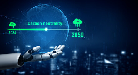 AI helps achieve carbon neutrality by tracking carbon, neutrality, and reduction plans across the 2024 to 2050 timeline Vouch