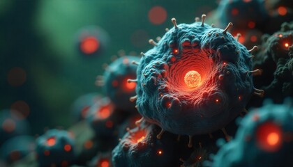 Present psilocybin molecules extending telomeres on human cells boosting lifespan 50percent in vitro. Cinematic shallow depth of field. stock advertising image