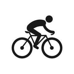 Obraz premium Person Riding Bicycle Icon cycling cyclist