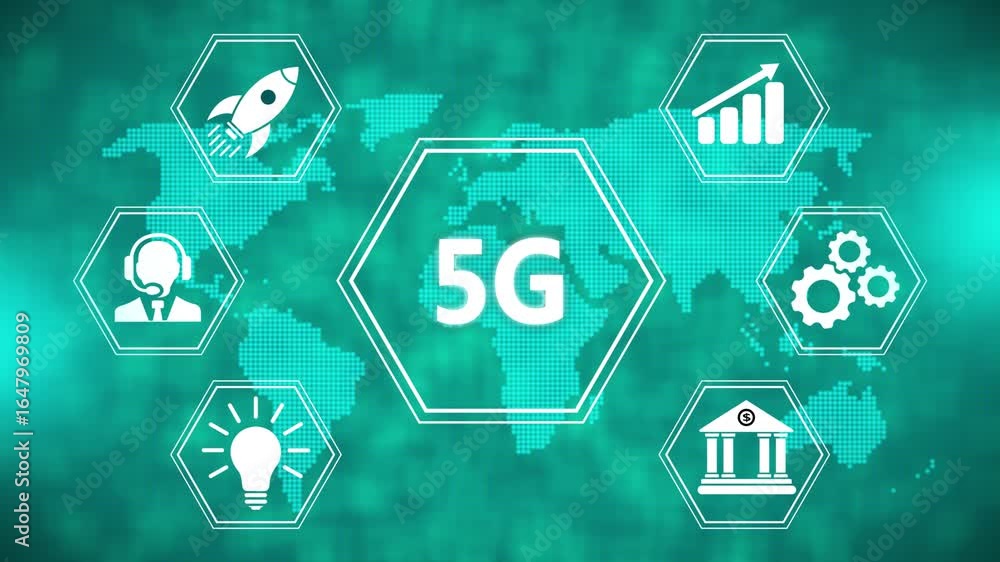 Poster the concept of 5g network, high-speed mobile internet, new generation networks. business, modern tec
