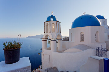 Panoramic view of Santorini Island, Cyclades Islands, Greece