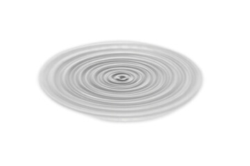 Top view of ripple on water surface with transparent background