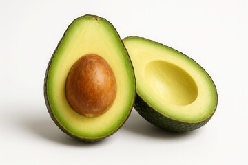 Sliced avocado with visible seed