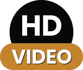 HD Video Logo – High Definition Streaming and Recording Quality Symbol