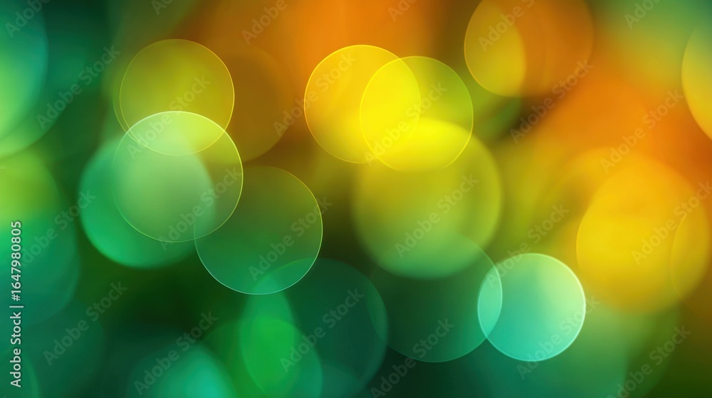 Aufkleber concentric circles gradient from yellow to green creates abstract pattern design
